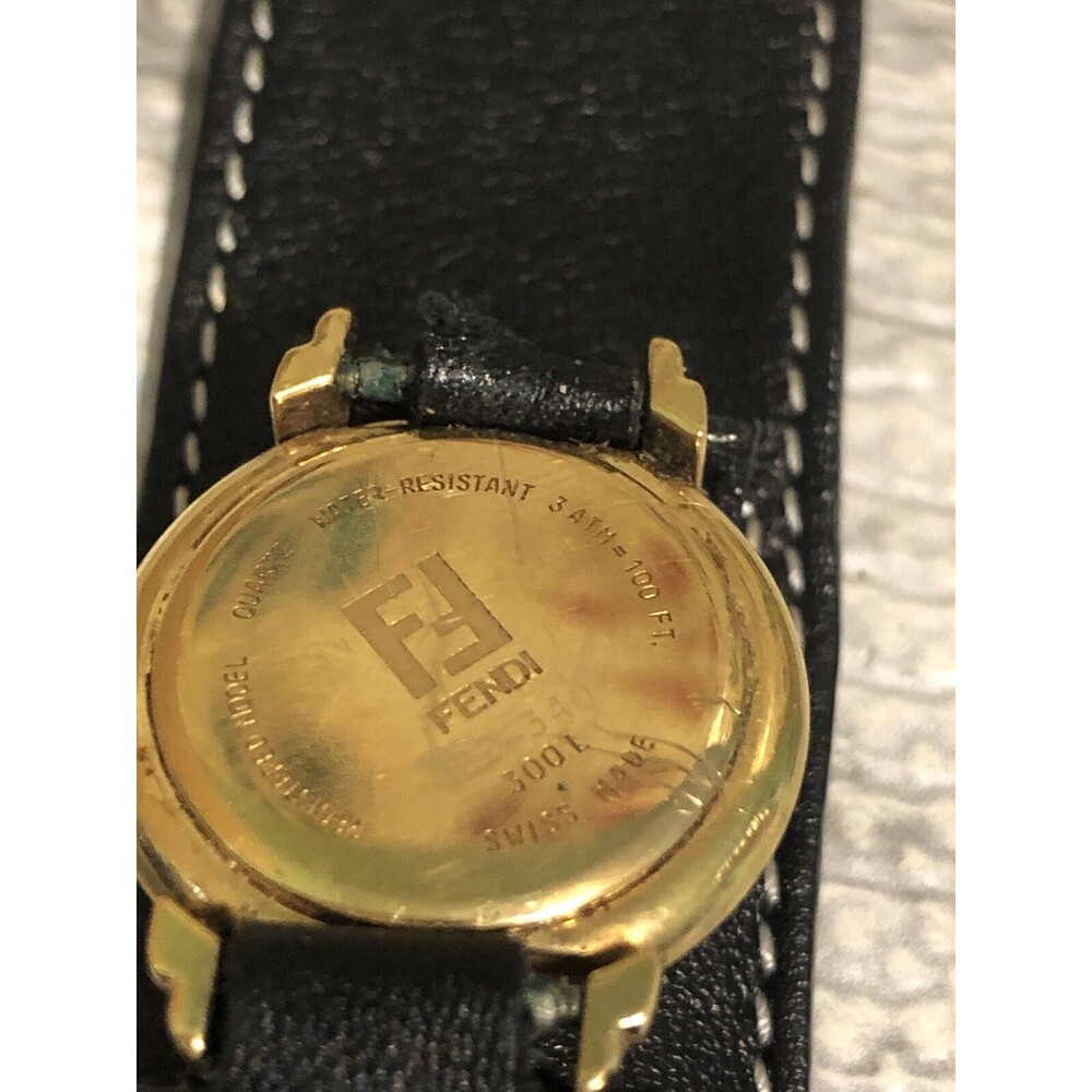 Fendi Watch Women's Black Face *AUTHENTIC* Working- Not Original Band! - Picture 7 of 7
